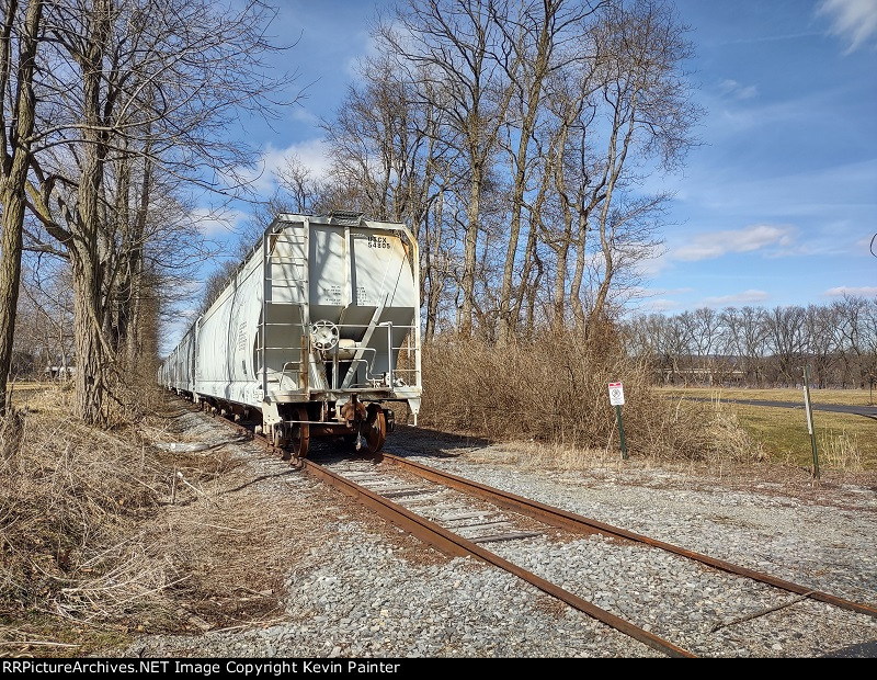 Stored covered hoppers